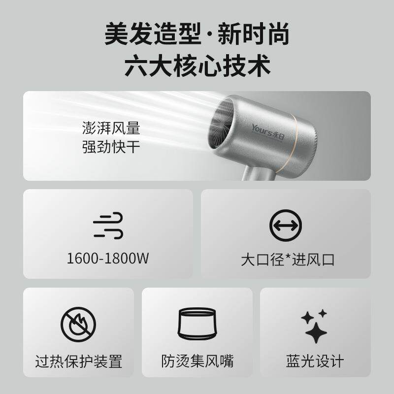 厂家直供新款吹风机大风力家用蓝光电吹风速干静音吹风筒
