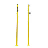 固定式 简易地上固定羽毛球柱双滑轮室外羽毛球网柱 羽毛球网架