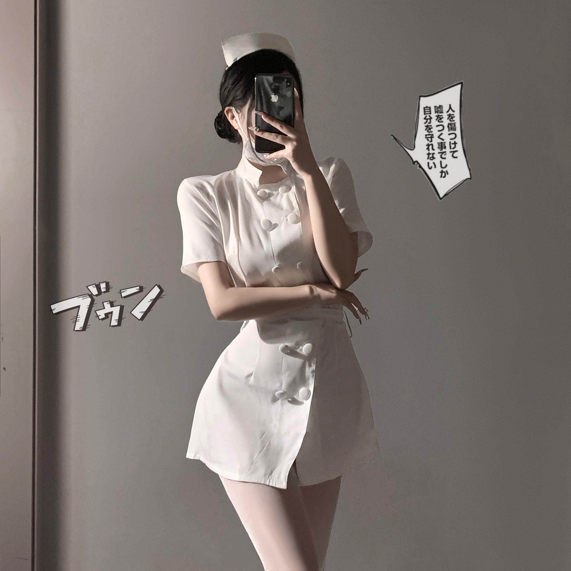 情趣护士COS职业装性感制服纯欲辣妹白衣天使QQNY内衣诱惑套装图片