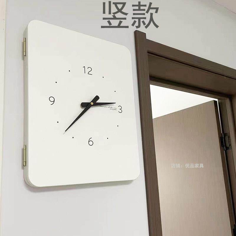 电表箱装饰画带钟表横款挂钟约电闸配电遮挡电TMC箱时盒钟简免打