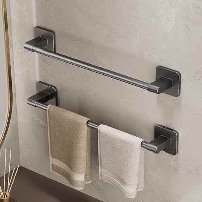 towel rack non perforated bathroom suction cup hanger bath