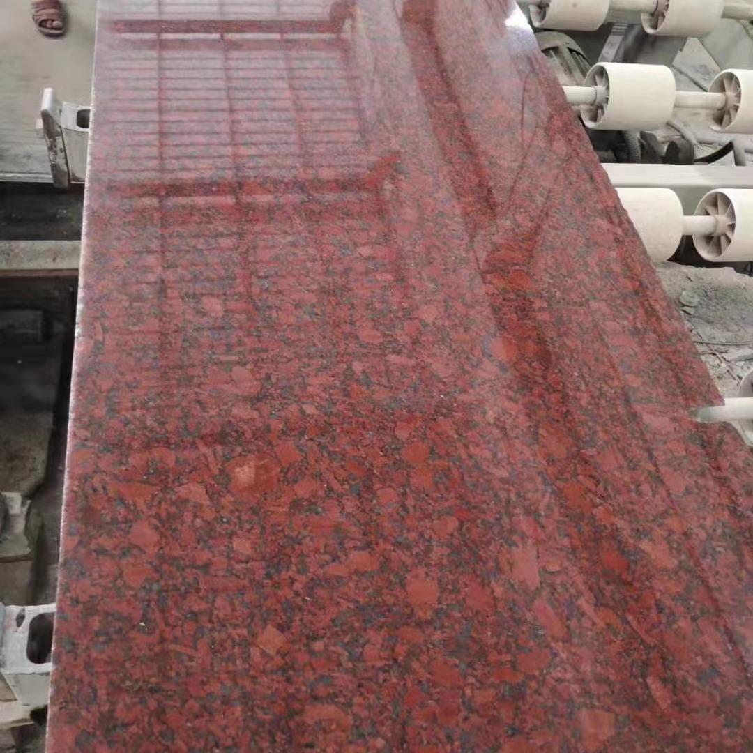 印度红中国红花岗岩荔枝面光面门槛石外墙干挂异形线条别墅精装