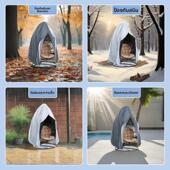 蛋壳椅保护套阳台藤椅防尘布庭院吊床防水罩摇篮吊兰吊篮遮阳摇篮