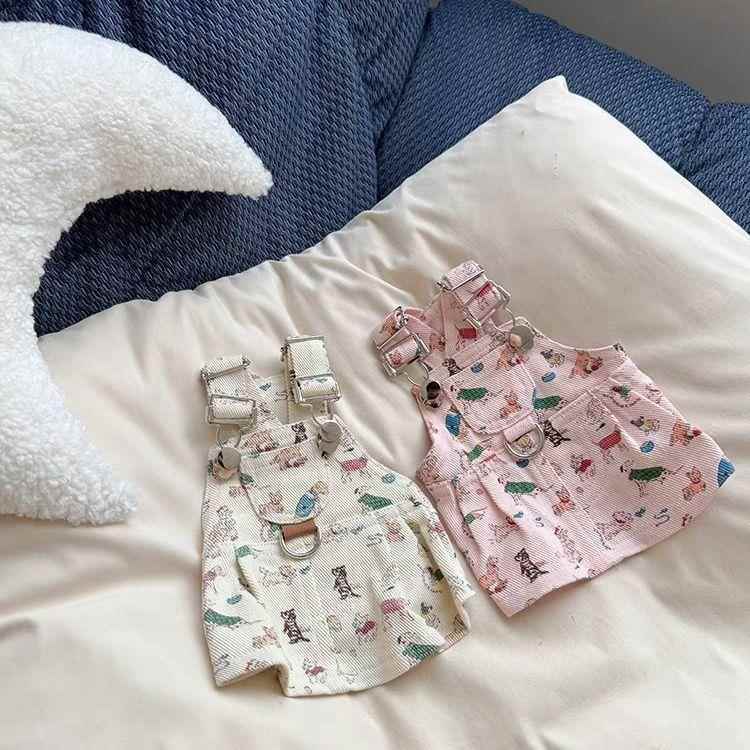 宠物衣服狗狗春夏背带裙可牵引小型犬约克夏比熊马尔济斯纤维可爱