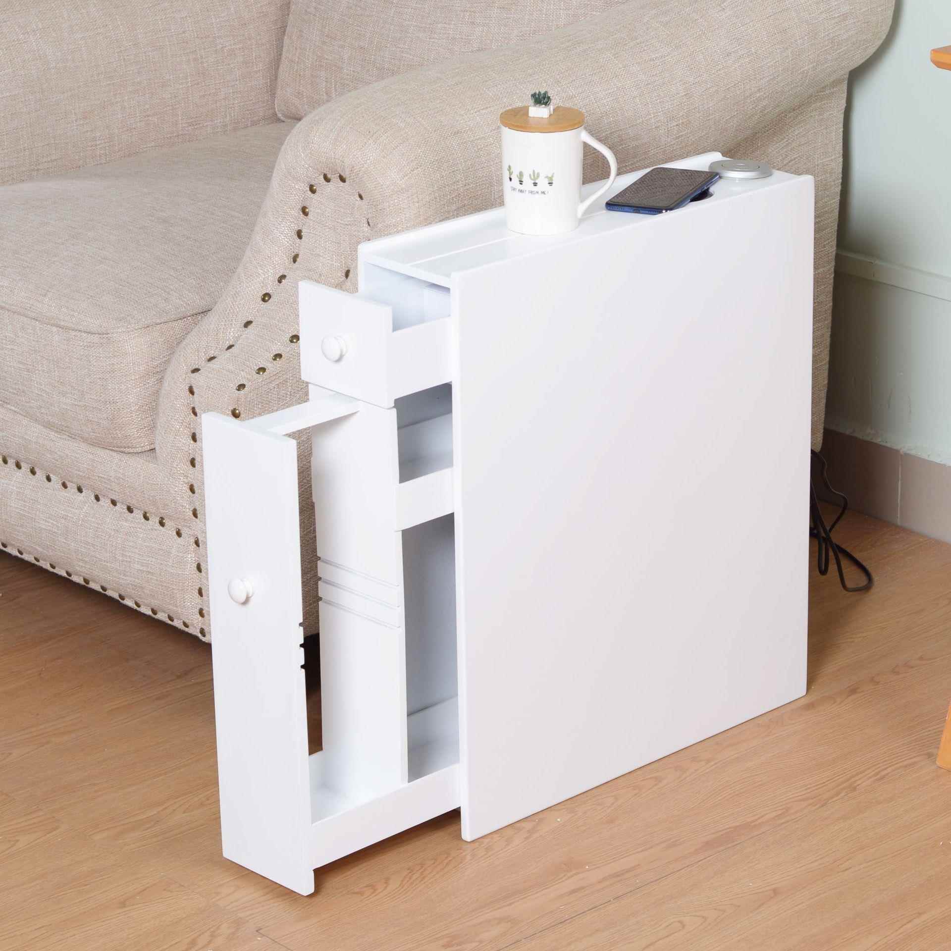 客厅小户型边桌简约时尚边几沙发边柜智能侧边柜USB收纳柜餐边柜