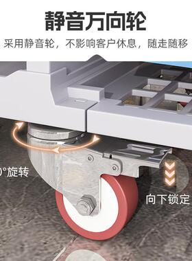 布草车酒店工作车客房服清洁车宾房XFV口打扫生保洁务馆手卫推车