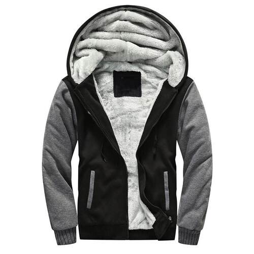 Men's Autumn Winter Fleece Lined Warm Camouflage Hooded