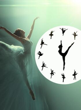 现代时约扫描静音挂MPX钟会跳舞的芭蕾指简针钟墙家居客厅装饰舞