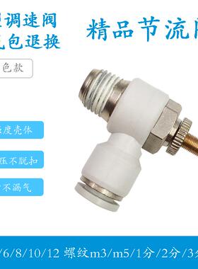 节流阀气动可调气管快速/接头SL8/64-m3/m501/02气缸调节阀/接头