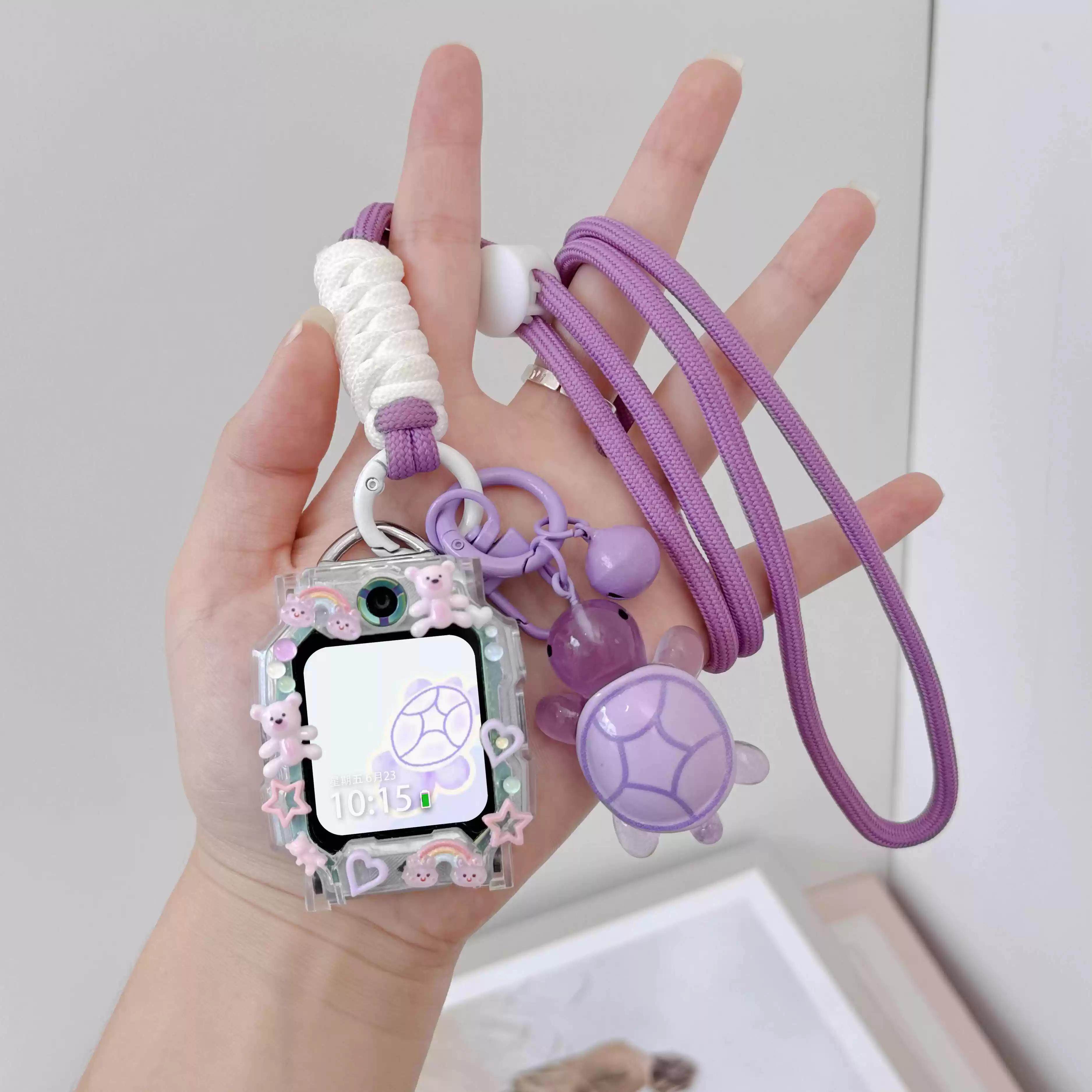 适用华为TGR-L10儿童手表5表带4X/3S表链5pro挂脖绳可爱保护壳套