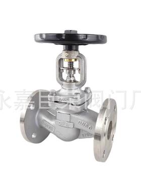 WJ41W-16P不锈钢波纹管截止阀304法兰截止阀CF8波纹管阀门