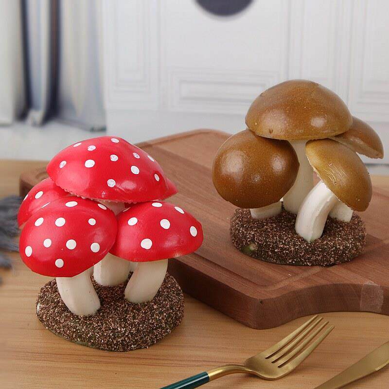 模拟蔬菜模型蘑菇，草菇，平如食品摆件，店铺草坪橱窗展示，装饰