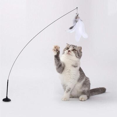Simulation Bird interactive Cat Toy Funny Feather Cat Stick