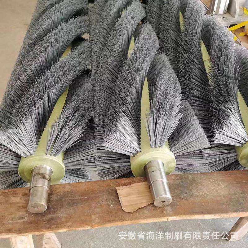 能定制太阳清洁毛刷辊筒钢丝滚刷毛刷辊毛刷轮清洁刷清洗除尘抛光