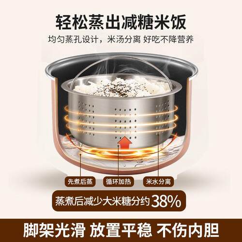 04不锈钢沥3米304ZFQ24饭神器饭蒸器米汤分离笼格压锅低蒸糠捞饭