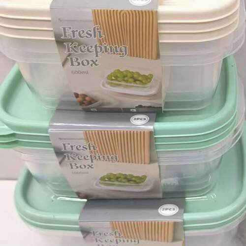 Multiple food storage containers, transparent plastic food f