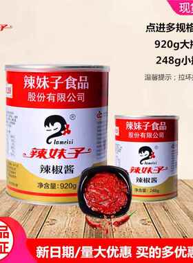 辣妹子辣椒酱湖南特产剁辣椒酱香辣酱248g920g湘菜调味拌面 面拌