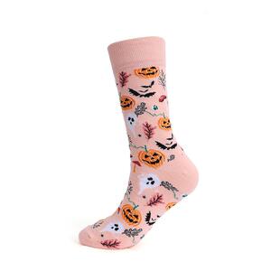 Halloween adult Pumpkin Skull Cartoon Socks万圣节南瓜中筒袜