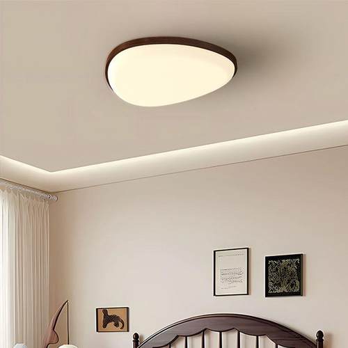 新中式全光谱客厅主灯黑胡桃木房间卧室led吸顶灯超薄主卧书房灯