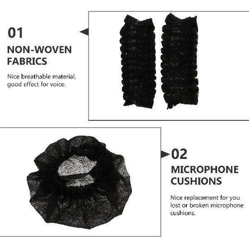 100 Pcs Mic Disposable Microphone Cover Creative Blowout
