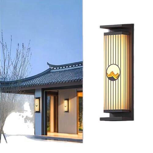 太阳能户外壁灯庭院围墙中式壁灯别墅阳台大门壁灯免接线防水