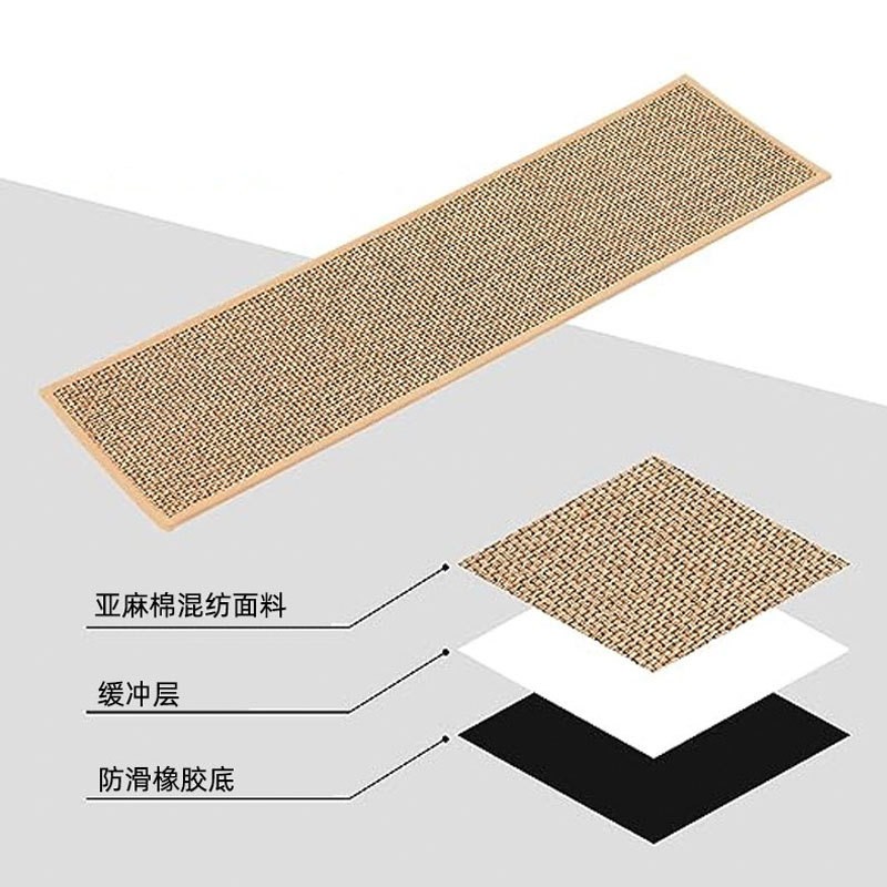 仿亚麻楼梯地垫家用免胶楼梯垫进门入户橡胶脚垫厨房防滑地垫