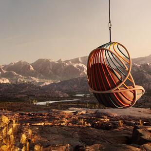 户外秋千庭院花藤悬挂吊篮网红园阳咨询客服台休编外闲单人摇椅别