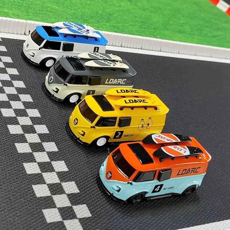 LDARCV64桌面迷你面包车微型遥控车1:64全比例电动小车亲子娱乐