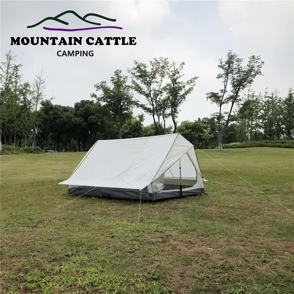 专利MountainCattle轻云1无杆野露营超轻小屋脊帐篷户外装备用品