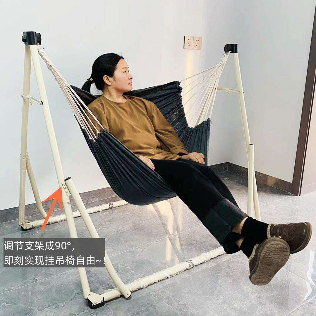 折叠落地秋千支架吊床吊椅阳台家用便携户外室内儿童荡秋千防侧翻