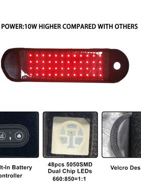 红光发热面部脖子10W护腕带48颗红外850nm加热震动按摩手腕绑带
