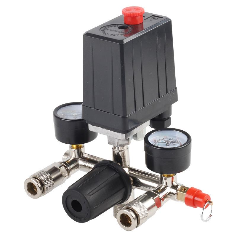 巴马气泵空压机配件欧式调压阀支架总成自动压力气压开关90-120PS