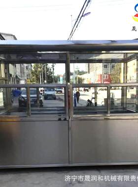 岗亭小区门位置值班可移动保安亭 氟碳喷漆小区钢结构岗亭成品