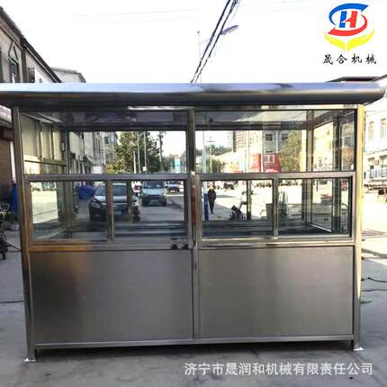 岗亭小区门位置值班可移动保安亭 氟碳喷漆小区钢结构岗亭成品
