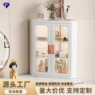 收纳柜多层家用厨房置物柜落地塑料三角防尘置物架卧室玩具储物柜