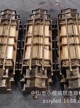 云石壁灯商业小仿区广场中式酒店别材墅长方形防水街户不锈钢3065