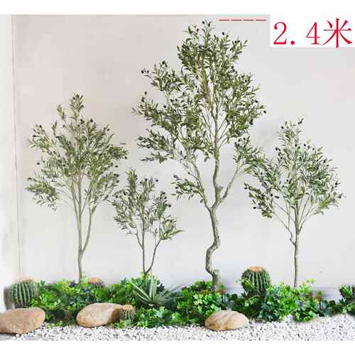 仿真橄榄树旅人蕉龟背仙人掌盆栽大型绿植假植物橱窗布景店铺摆饰