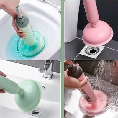 Silicone Toilet Plunger High Pressure Pump Anti Clogging Dra