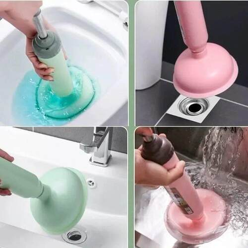 Silicone Toilet Plunger High Pressure Pump Anti Clogging Dra
