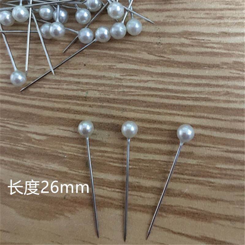 彩色白色珠光针不锈钢大头针艺术插画针服装婚纱固定针26mm