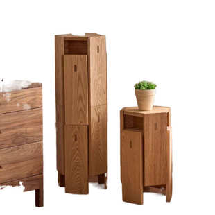 北欧樱桃木凳子餐凳家用客厅方凳换鞋化妆矮凳花架叠叠凳四合一厂