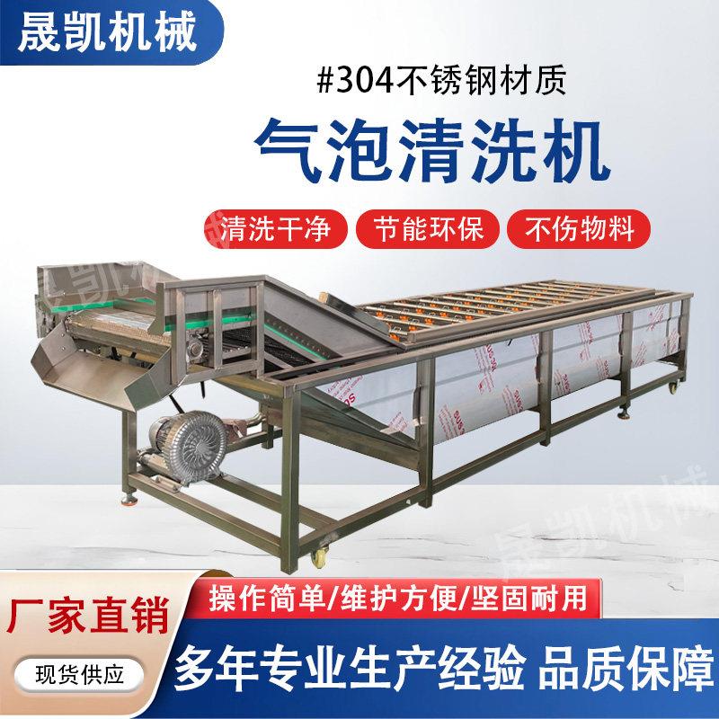 气泡清洗机洗菜机预制菜加工流水线果蔬气泡清洗风干流水线洗果机