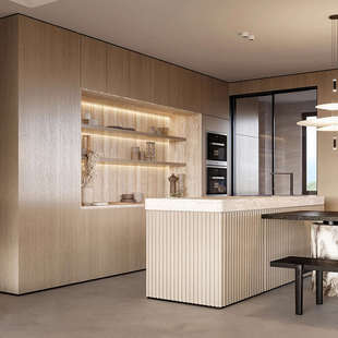 杭州全屋定制现代简约诧寂风小户型整体橱柜定制厨房厨柜家具订制