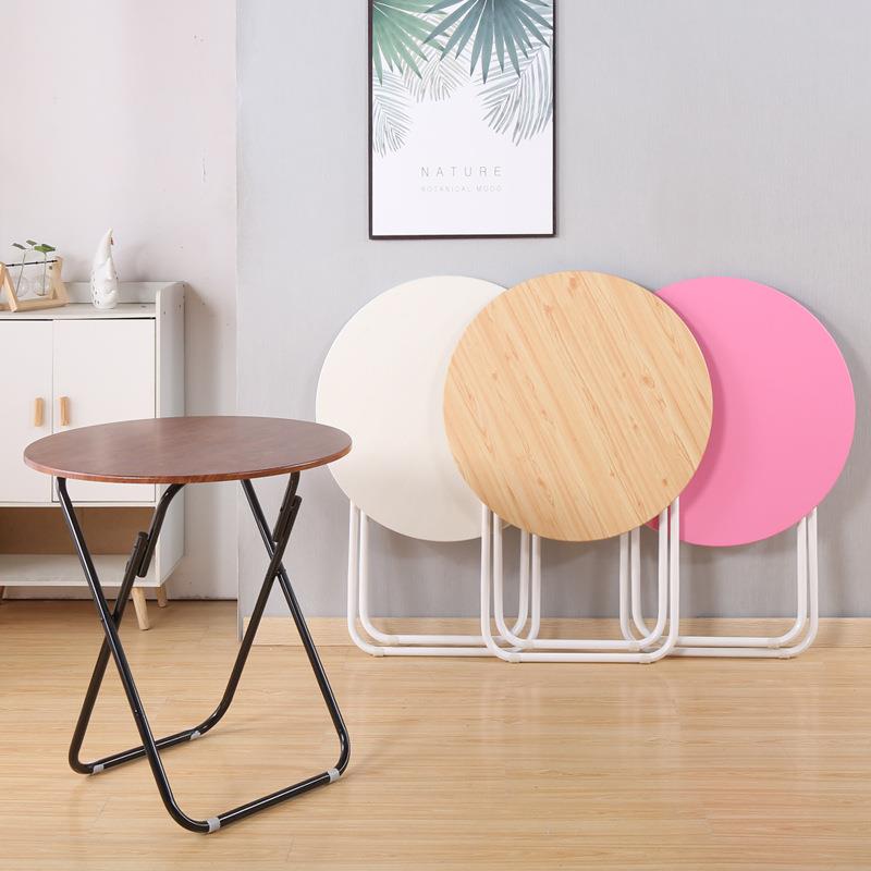 可折叠桌子简约吃饭桌家用餐桌饭桌学生桌户外简易便携折叠桌圆桌