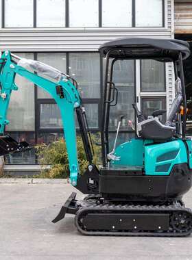 厂家直发迷你液压挖掘机 HT18柴油家用挖土机 室内挖掘破碎小挖机