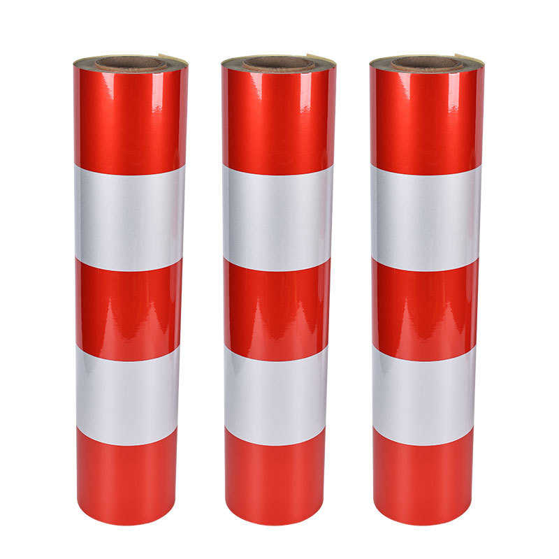 红白反光膜立柱警示桩电线杆反光贴交通安全防撞反光条反光胶带
