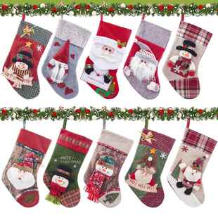 圣诞袜子礼物袋圣诞节袜子圣诞袜圣诞圣诞小挂件圣诞树挂饰装饰品