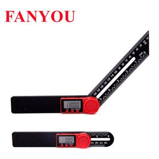 凡莜T型电子数显活动角度尺木工折尺水平尺量角器倾角仪塑料