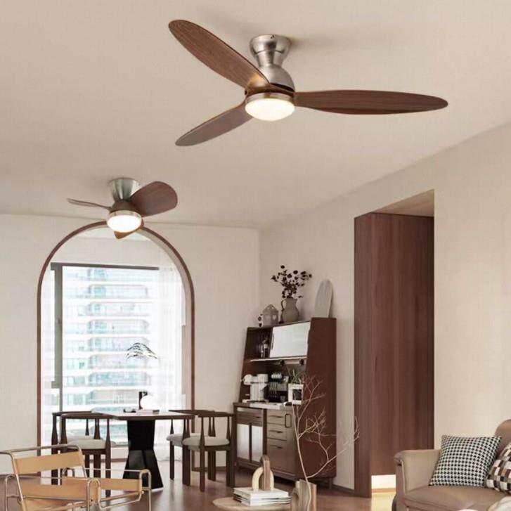 中古风扇灯法式复古吸顶吊扇灯宋代美学客厅餐厅一体带灯电风扇