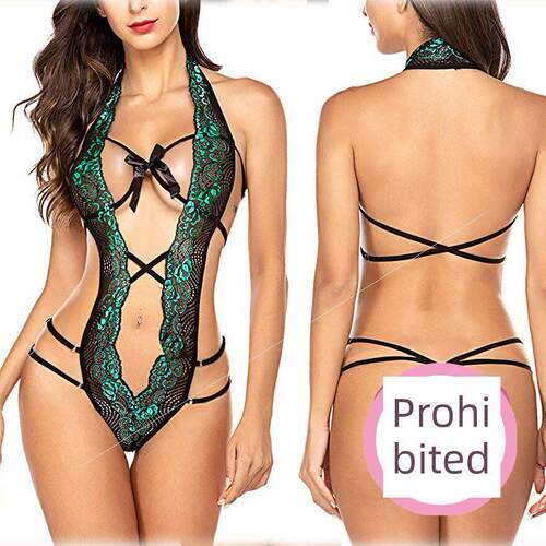 Sexy lingerie sexy lace women's one-piece open underwear